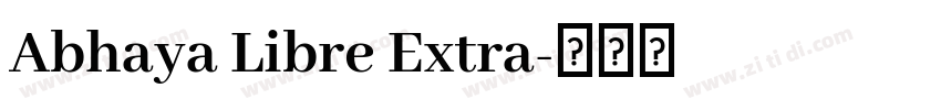 Abhaya Libre Extra字体转换